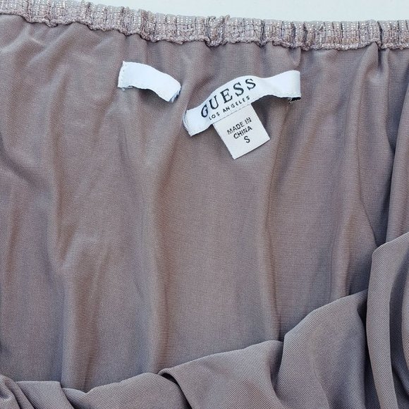 GUESS Off-Shoulder Pleated Emerson Romper sz S - Picture 8 of 9